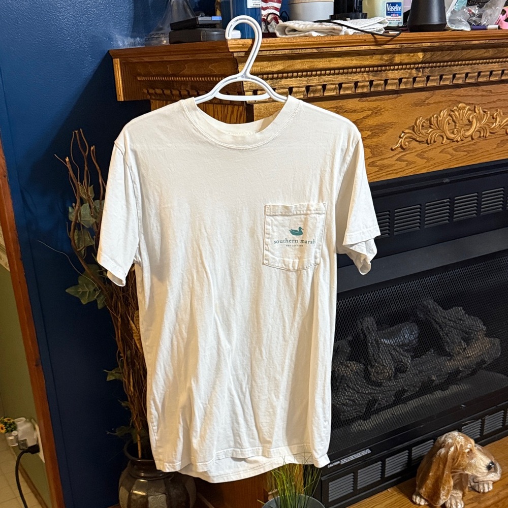 Southern Marsh Classic White Pocket Tee